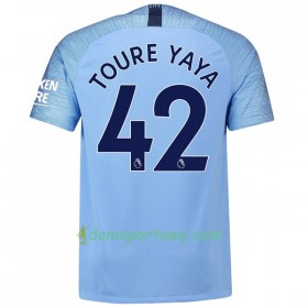 Koszulka Manchester City Toure Yaya 42 Domowe Koszulki Piłkarskie 2018-2019 Krótki Rękaw